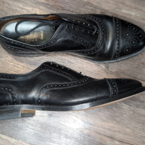 Allen Edmonds Byron Black Leather Oxfords Lace Up Shoe US Men's Size 13.